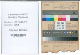 Entnazifizierung Gerhard Niemann , geb. 04.07.1904 (Sparkassenleiter)
