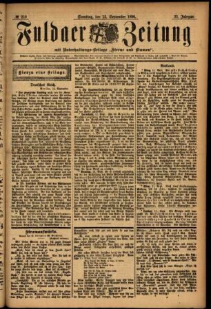 Ausgabe vom Samstag, den 12. September 1896.