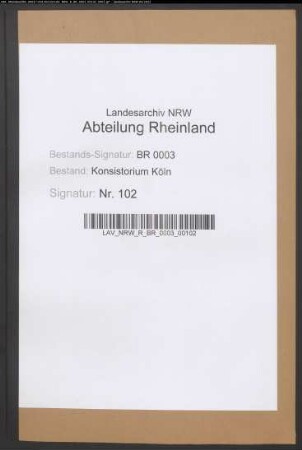 Ordination und Introduktion der evangelischen Geistlichen. Generalia