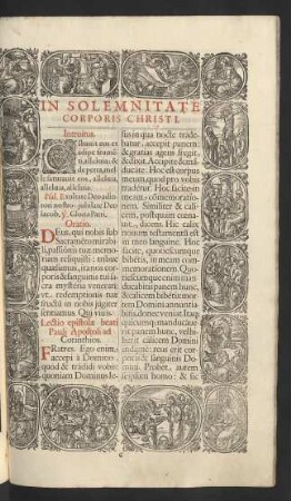 In Solemnitate Corporis Christi. - Dominica VI. quae superfuit post Epiphan.
