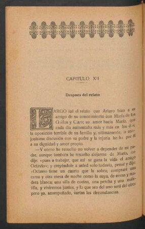 Capítulo XII - Después del relato