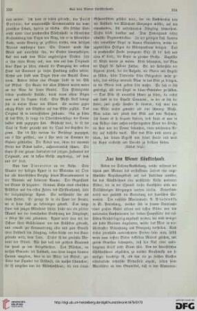Aus dem Wiener Künstlerhause