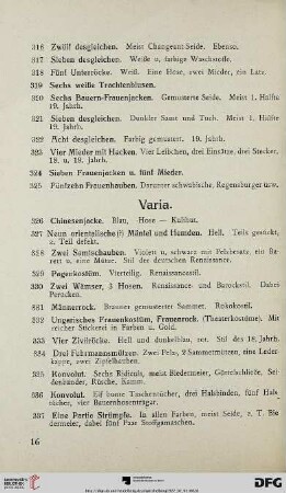 Varia (Nr. 326-359)