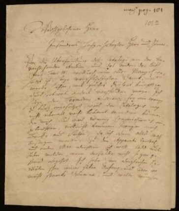 Brief von Christoph Friedrich Ayrmann an Johann Friedrich von Uffenbach. Gießen, 5.3.1735