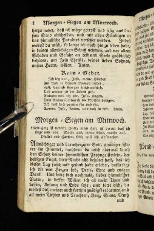 Morgen-Segen am Mittwoch.