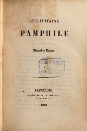 Le capitaine Pamphile, 1
