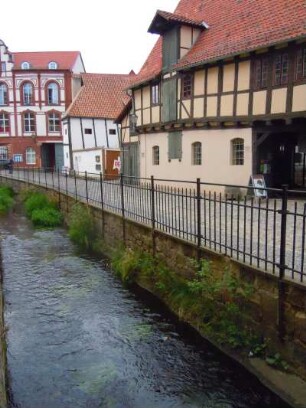 Quedlinburg - Wordgasse : Wordgasse mit Mühlgraben, aufgenommen in Quedlinburg am 23. April 2014. Foto Uwe Gerig