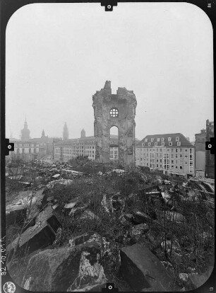 Dresden-Altstadt. Ruine der Frauenkirche