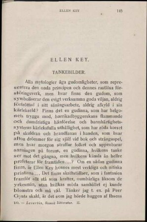 Ellen Key. Tankebilder.