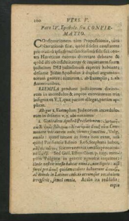 Pars IV. Epistolae seu Confirmatio.