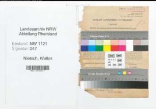 Entnazifizierung Walter Nietsch , geb. 01.01.1895 (Reichsbahnrat)