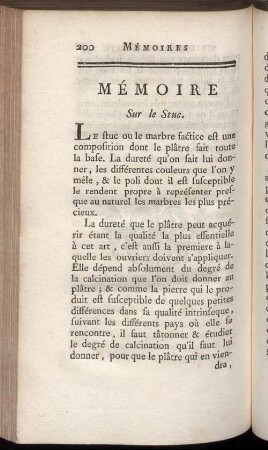 Mémoire Sur le Stuc.