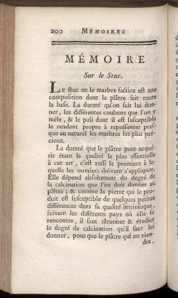 Mémoire Sur le Stuc.