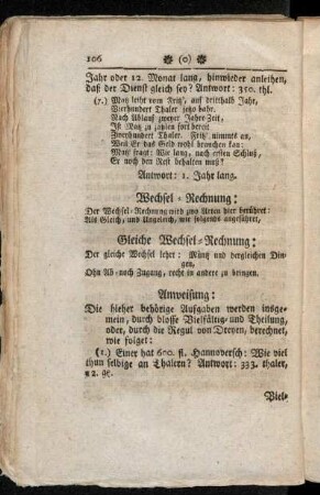 Wechsel-Rechnung.