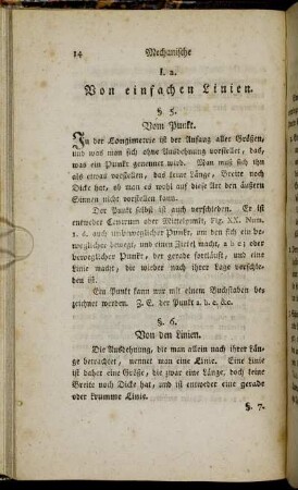 I.a. Von einfachen Linien. - I. c. Von Theilung und Messung der Linien.