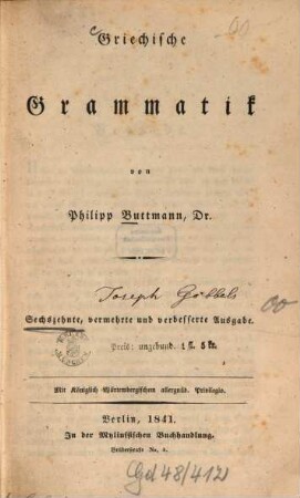 Griechische Grammatik