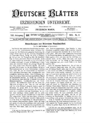 Bemerkungen zur Schweizer Familienbibel
