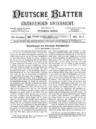 Bemerkungen zur Schweizer Familienbibel