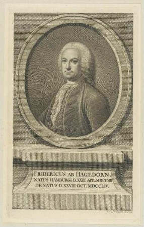 Bildnis des Fridericus ab Hagedorn