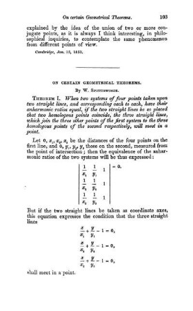 On certain geometrical theorems.