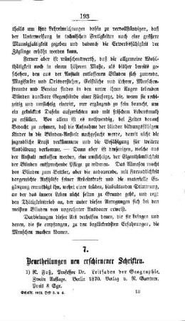 Beurtheilungen neu erschienener Schriften