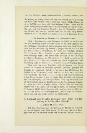 V. Deutschland unter den ersten Habsburgern (1433-1519). Die Entwicklung der habsburgischen Weltmacht