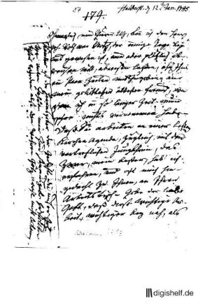 87: Brief von Johann Wilhelm Ludwig Gleim an Johann Peter Uz