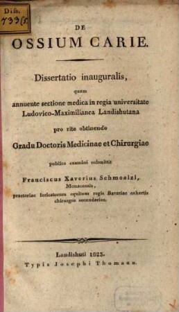 De ossium carie : diss. inaug.