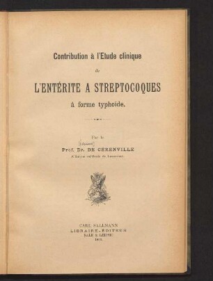 [2]: Contribution à l'étude clinique de l'entérite à streptocoques à forme typhoïde