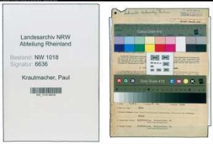 Entnazifizierung Paul Krautmacher , geb. 15.05.1889 (Inspektor)