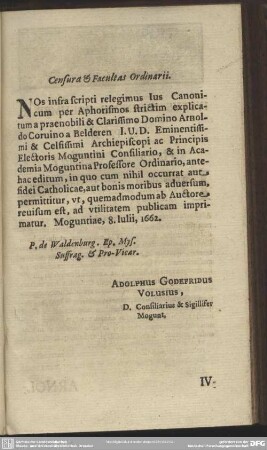 Censura & Facultas Ordinarii