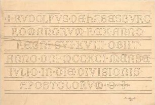 Schmidt, Heinrich von; Speyer; Kaisergruft im Dom - Inschrift (Ansicht)