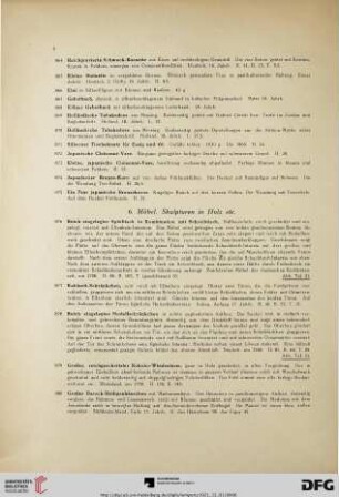 6. Möbel, Skulpturen in Holz etc. (Nr. 876-897)