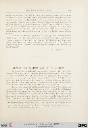 14: Bemalter Marmorkopf in Athen