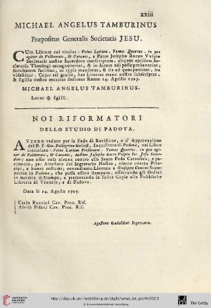 Michael Angelus Tamburinus / Noi Riformatori