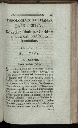 Caput I. de Fide.