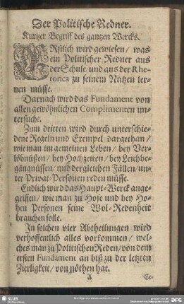 Kurtzer Begriff des gantzen Wercks