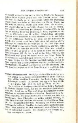 489-490 [Rezension] Giese, Friedrich, Deutsches Kirchensteuerrecht