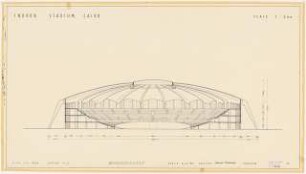 Sportfield Kairo Indoor Stadium: Schnitt Section A-B 1:200