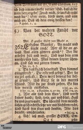 Von der wahren Furcht vor GOtt.
