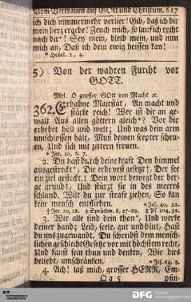 Von der wahren Furcht vor GOtt.