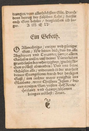 Ein Gebeth.