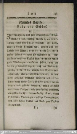 Neuntes Kapitel. Ruhe und Schlaf