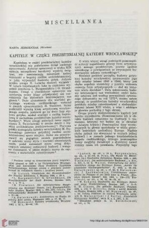 6: Kapitele w części prezbiterialnej katedry wrocławskiej