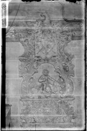 Kippenheim Evangelische Friedensgemeine Kippenheim (ehemals Sankt Mauritius Kirche) Grabmal von Hornuß (gestorben 1754)