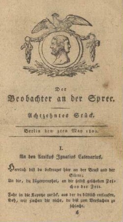 18. Stueck, 3. Mai 1802
