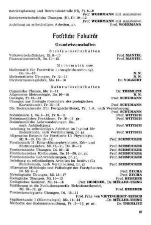 Forstliche Fakultät