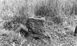Löbau-Bellwitz. Stein zur Erinnerung an die Völkerschlacht 1813 gegenüber der "Gemauerten Mühle"