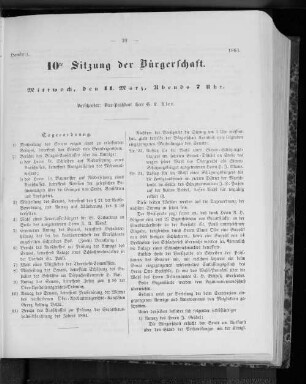 10te Sitzung