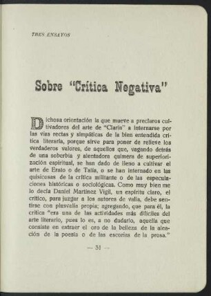 Sobre "Crítica Negativa"